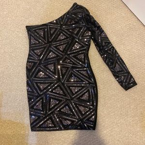 Bebe one shoulder dress